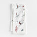 Holiday Skiers Organic Cotton Dish Towel