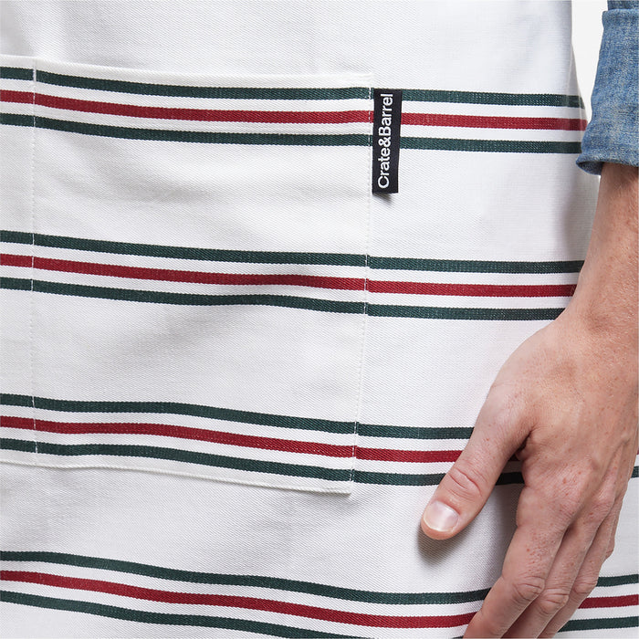 Holiday Stripe Organic Cotton Apron