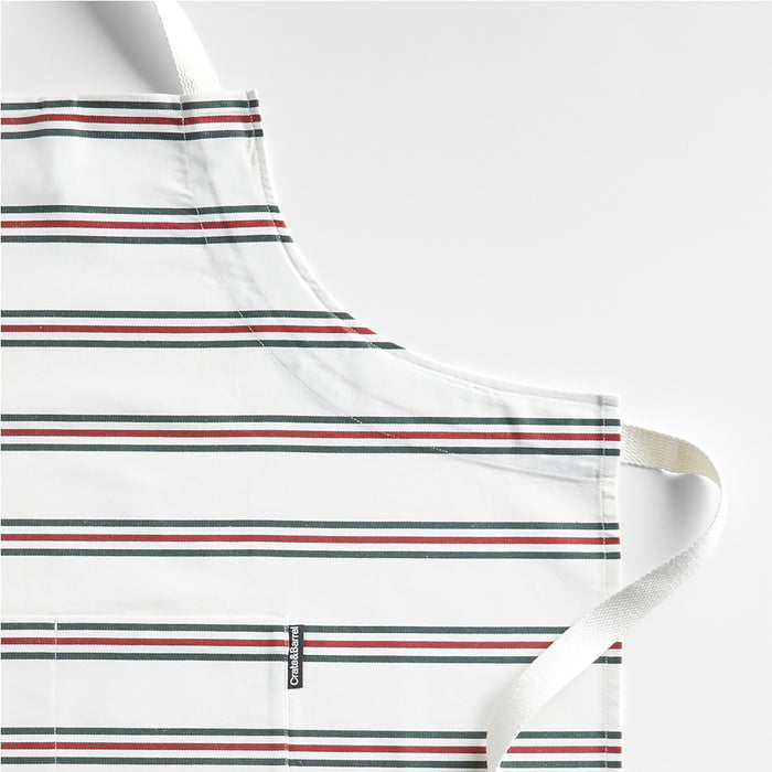Holiday Stripe Organic Cotton Apron