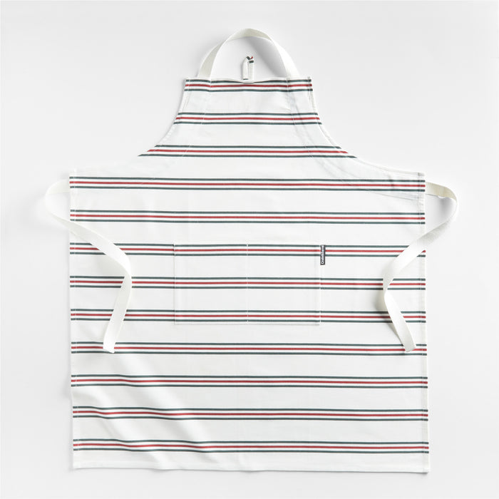 Holiday Stripe Organic Cotton Apron