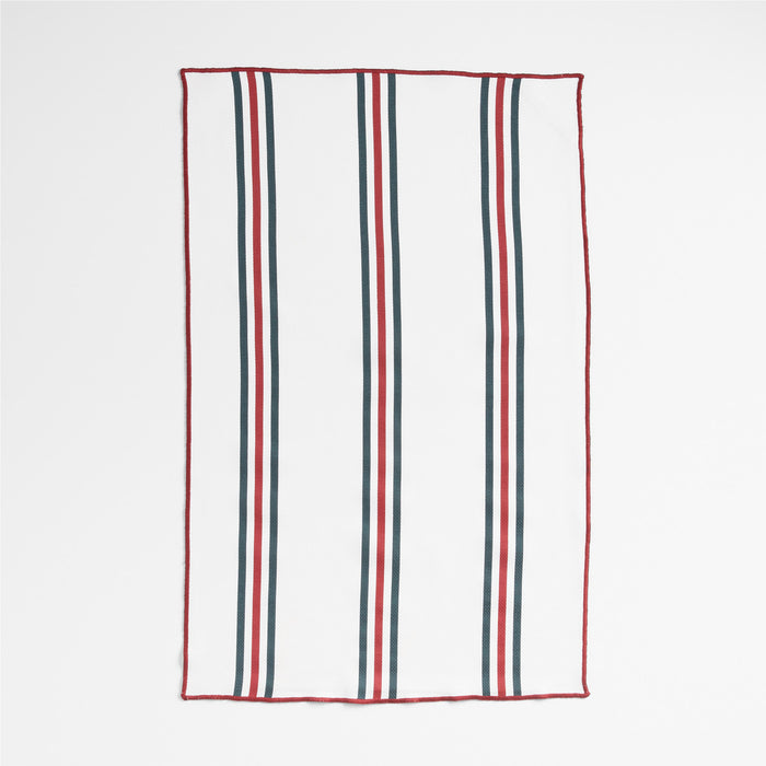 Holiday Stripe and Plaid Organic Cotton Dish Towels, Set of 2