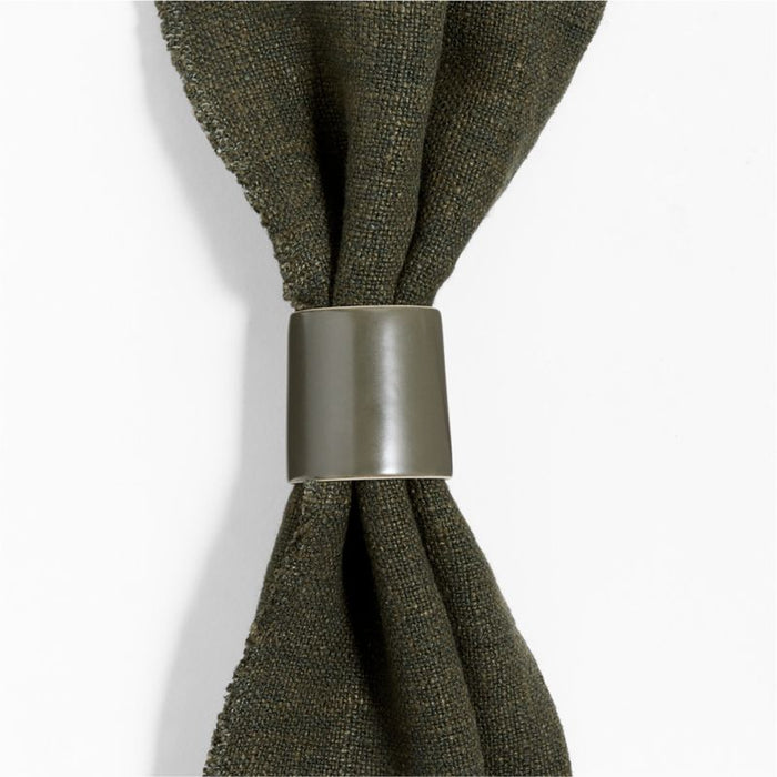 Hudson Burnt Green Stoneware Napkin Ring