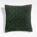 Hyde Woven Suede 20"x20" Pine Green Throw Pillow Cover