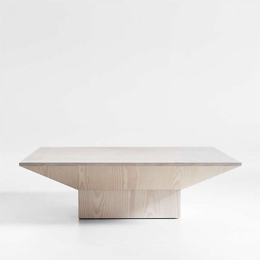 Icon Whitewashed Pine Wood 48" Square Coffee Table