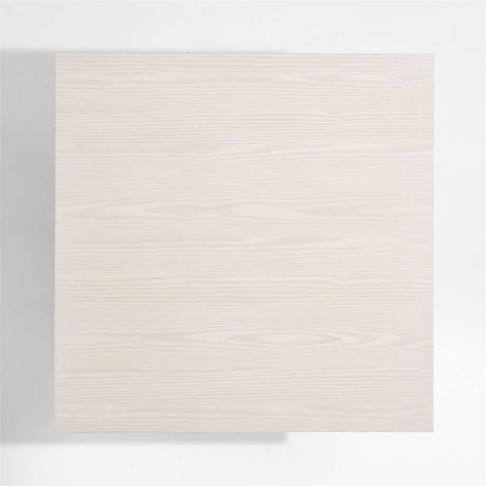 Icon Whitewashed Pine Wood 48" Square Coffee Table