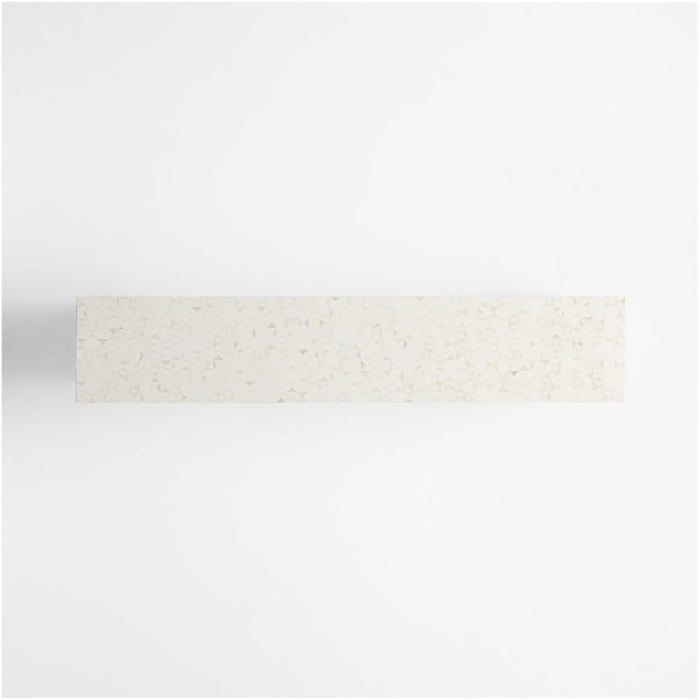 Intarsia Rectangular Off-White Mosaic Resin 72" Console Table