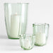 Isla Small Smoke Green Recycled Glass Hurricane Candle Holder