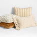 Chunky Woven Wool Fringe 22"x15" Arctic Ivory Throw Pillow Cover