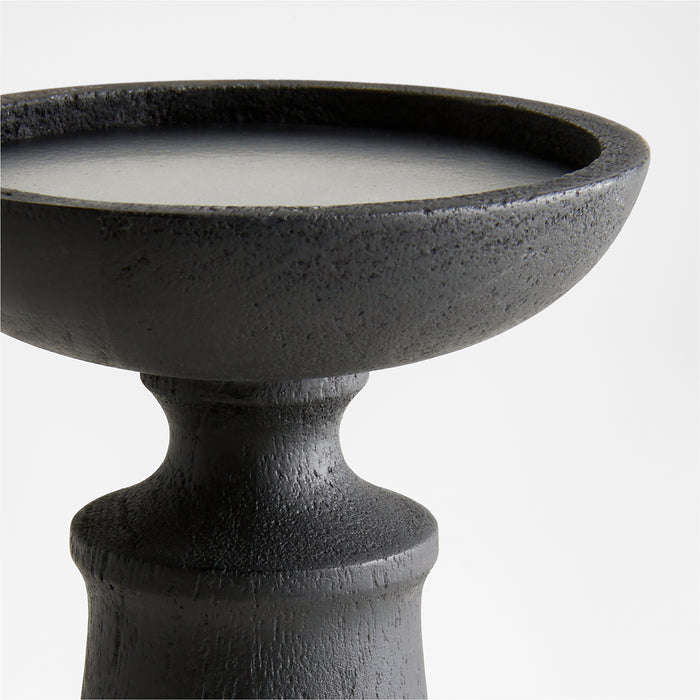 Izumo Ebonized Wood Pillar Holder 6"