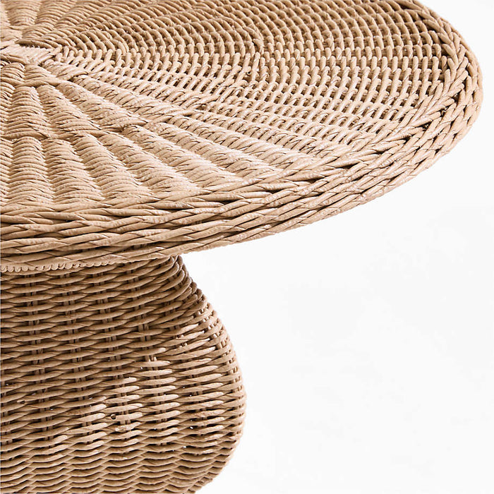 The Felix Wicker Outdoor Accent Table by Jake Arnold