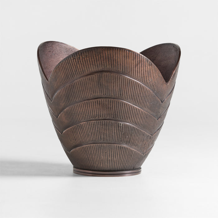 Hackney Large Bronze Metal Indoor/Outdoor Planter 18"x16" by Jake Arnold