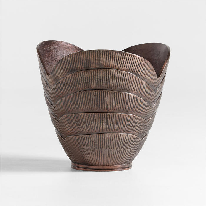 Hackney Medium Bronze Metal Indoor/Outdoor Planter 16"x15" by Jake Arnold