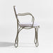 The Harpen Metal Outdoor Dining Arm Chair by Jake Arnold
