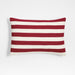 Luminous Red Stripe 22"x15" Holiday Throw Pillow Cover by Joan Anderson