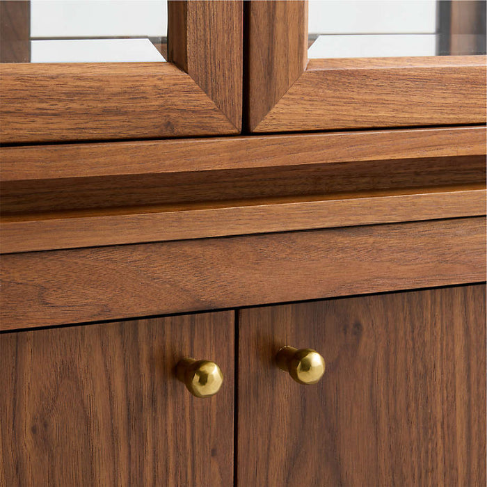 Lattice 40" Walnut and Glass Storage Display Cabinet by Jeremiah Brent