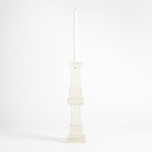 Lumen Large Cast Glass Taper Candle Holder 16" by Jeremiah Brent