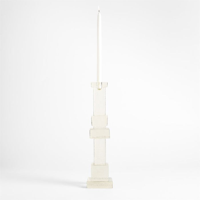 Lumen Large Cast Glass Taper Candle Holder 16" by Jeremiah Brent