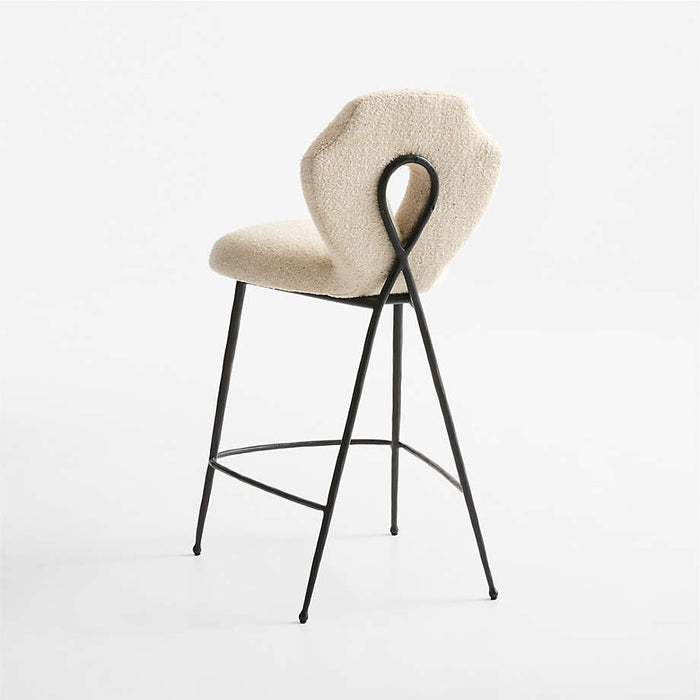 Neue Keyhole Metal Counter Stool by Jeremiah Brent