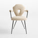 Neue Keyhole Metal Dining Arm Chair by Jeremiah Brent
