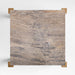 Rummer Burnished Brass and Travertine 36" Square Center Table by Jeremiah Brent