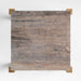 Rummer Burnished Brass and Travertine 36" Square Center Table by Jeremiah Brent
