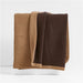 Solid Reversible Knit 70x55 Sierra Tan Throw Blanket by Jeremiah Brent