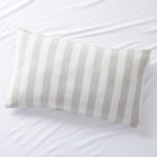 Jackie Stripe Linen Natural King Sham by Leanne Ford