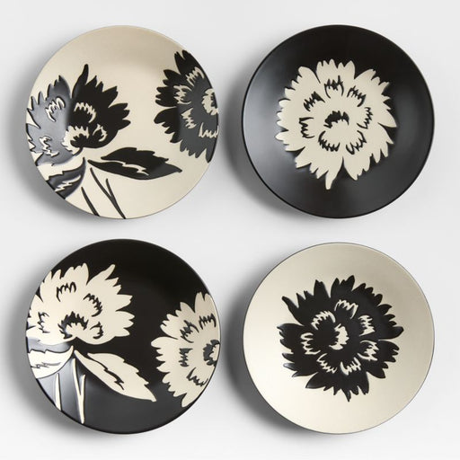 Jardin Stoneware Appetizer Plates, Set of 4