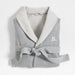Organic L/XL Cotton Jersey Heathered Grey Bath Robe