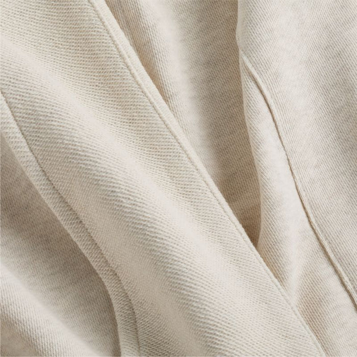 Organic S/M Cotton Jersey Heathered Ivory Bath Robe
