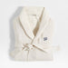 Organic S/M Cotton Jersey Heathered Ivory Bath Robe