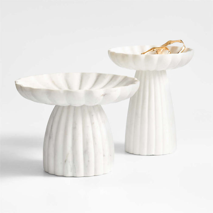 Jolie Tall Narrow Marble Pedestal 9.5"