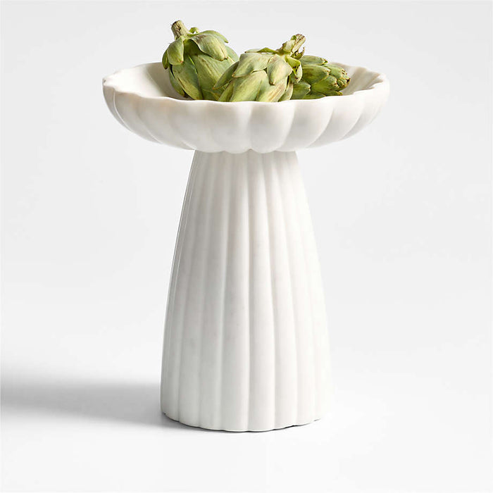 Jolie Tall Narrow Marble Pedestal 9.5"