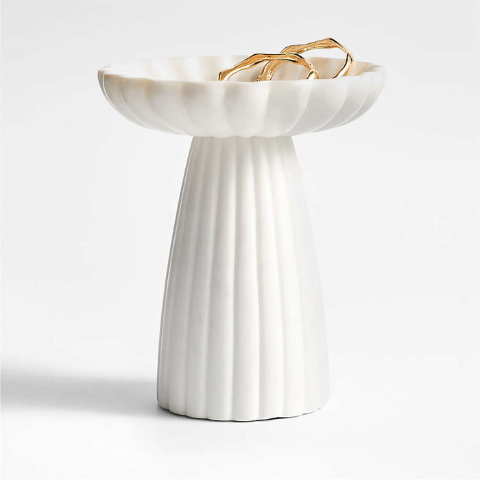Jolie Tall Narrow Marble Pedestal 9.5"