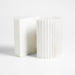 Jolie White Marble Bookends, Set of 2