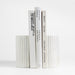 Jolie White Marble Bookends, Set of 2