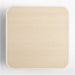Kahn Cream Ribbed Concrete and Oak Wood 44" Rounded Square Coffee Table