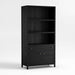 Keane 40" Black Wood Storage Bookcase