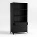 Keane 40" Black Wood Storage Bookcase