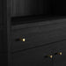 Keane 40" Black Wood Storage Bookcase