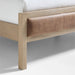 Keane Weathered Natural Wood and Leather King Bed