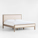 Keane Weathered Natural Wood Upholstered King Bed