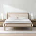 Keane Weathered Natural Wood Upholstered Queen Bed