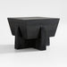 Kota Square Textured Black Pine Side Table