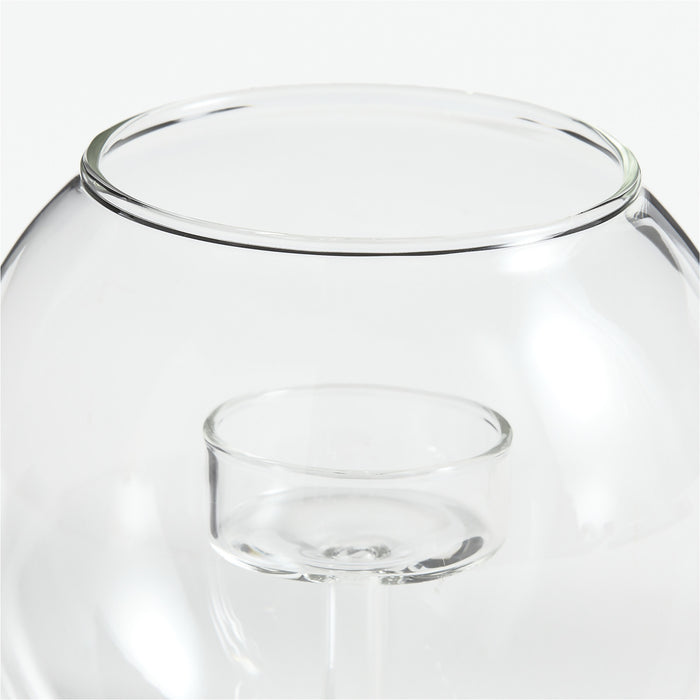 Alina Small Clear Glass Tealight Candle Holder