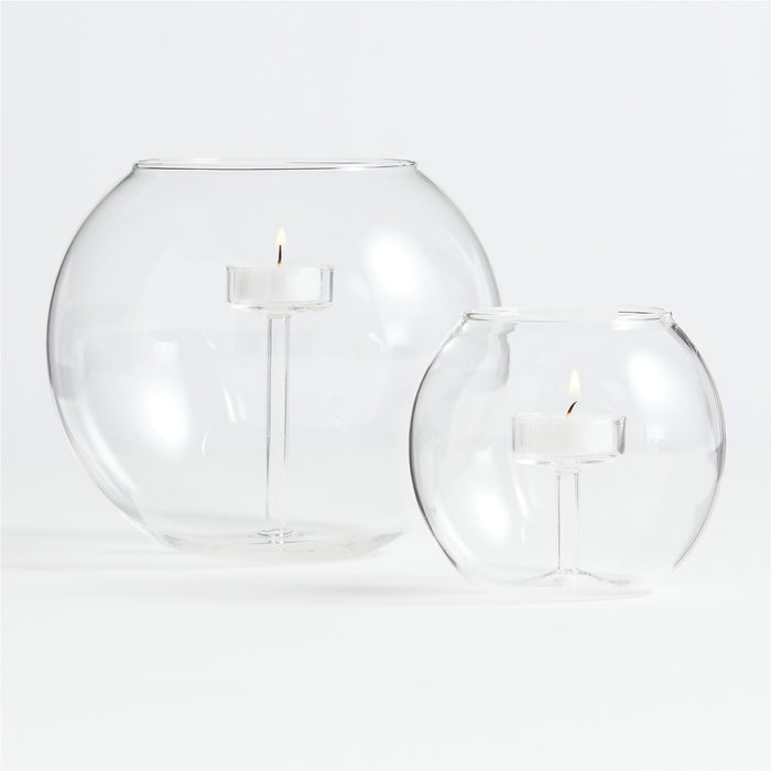 Alina Small Clear Glass Tealight Candle Holder