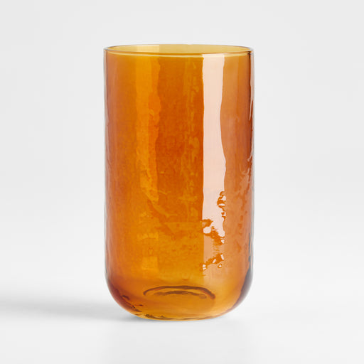 Kuruwa Amber Hammered Glass Tumbler by Eric Adjepong
