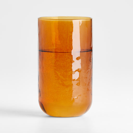 Kuruwa Amber Hammered Glass Tumbler by Eric Adjepong