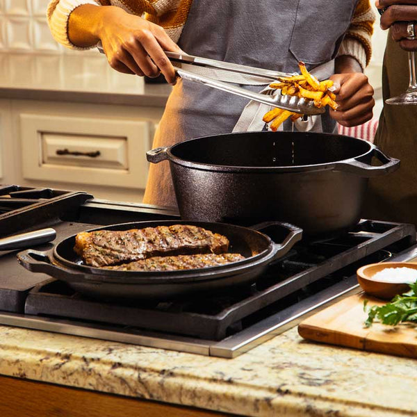 Lodge Chef Collection 6 Quart Season Cast Iron Double Dutch