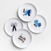 Butterfly Melamine Salad Plates by Lucia Eames, Set of 4
